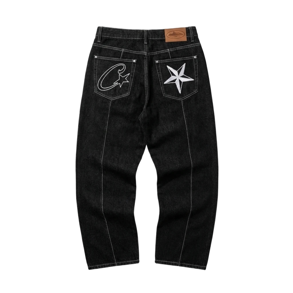 Corteiz printed retro-style jeans