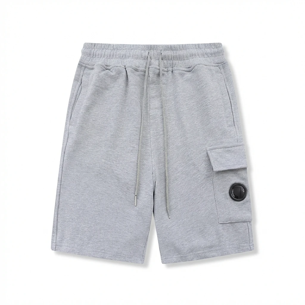 C.P. Company workwear-style grey shorts