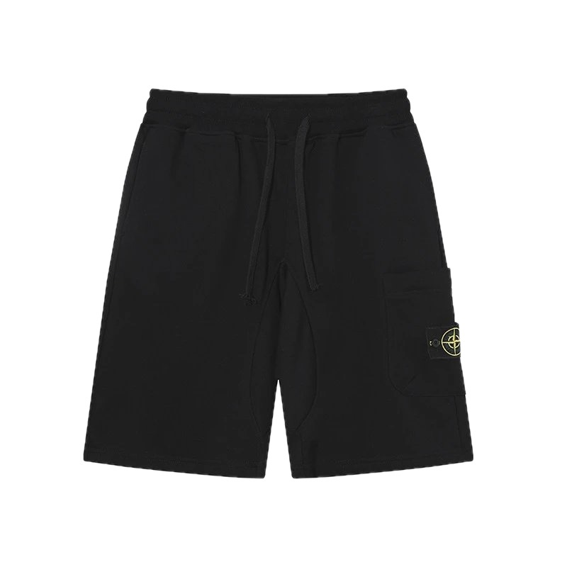Stone Island Compass Collection Workwear Style Black Shorts