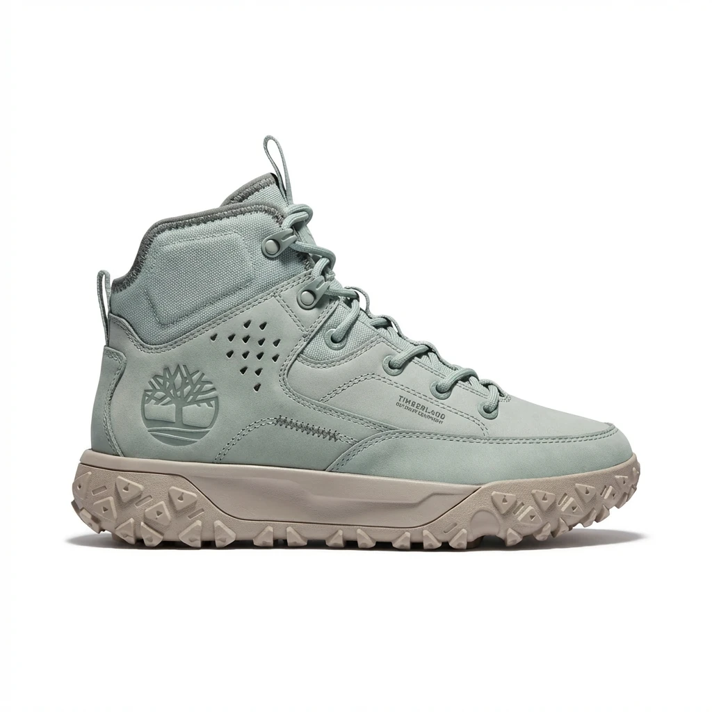Timberland high-top light gray trendy shoes
