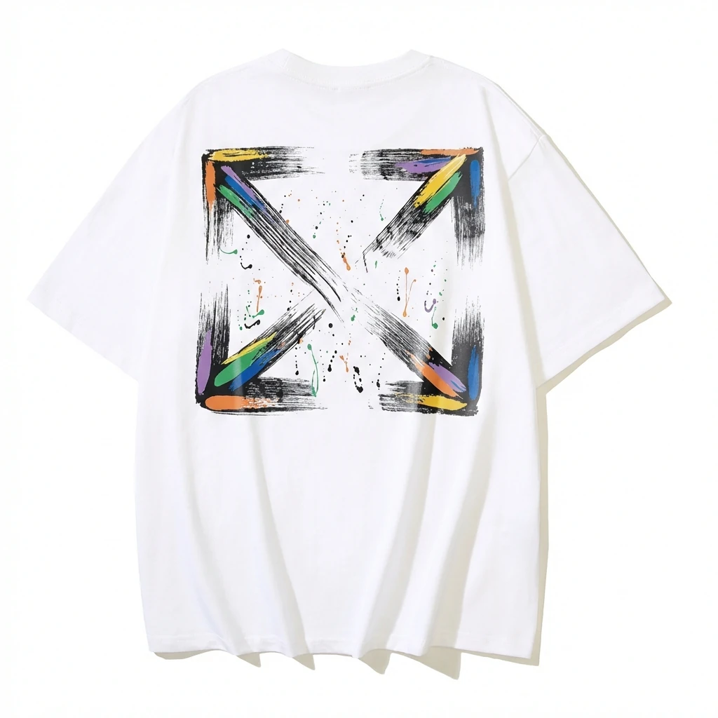 Off-White Graffiti Style White T-shirt