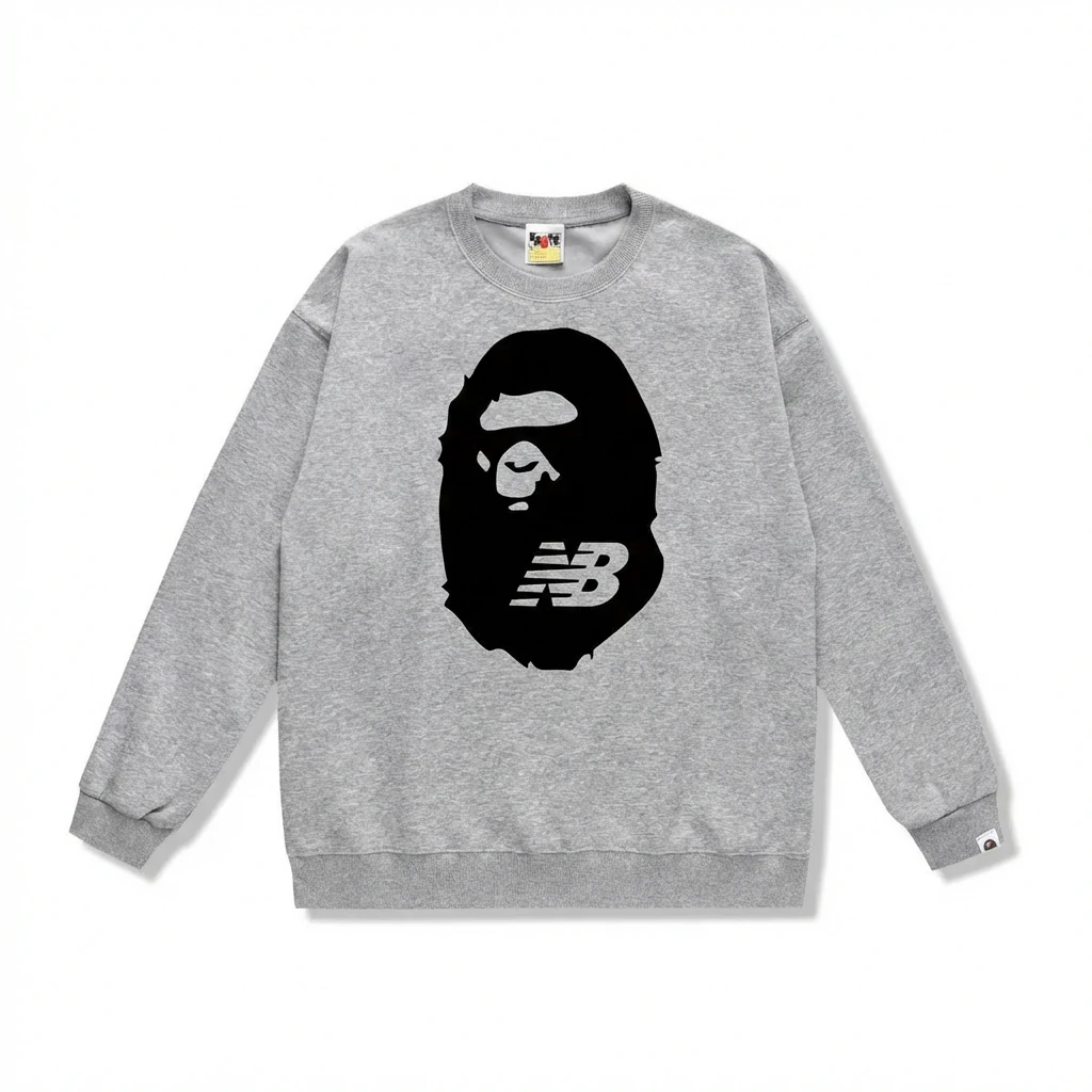 Bape Ape Head Grey Sweatshirt