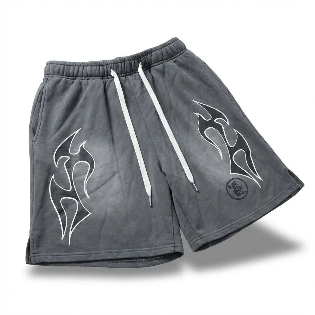 Hellstar Flame Ash Shorts
