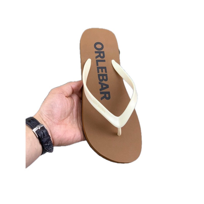 ORLEBAR BROWN Classic Casual Brown Spliced Flip-Flops
