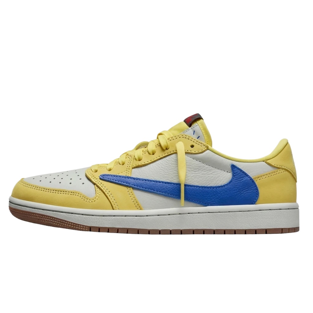 Jordan low-top casual yellow-white-blue shoes