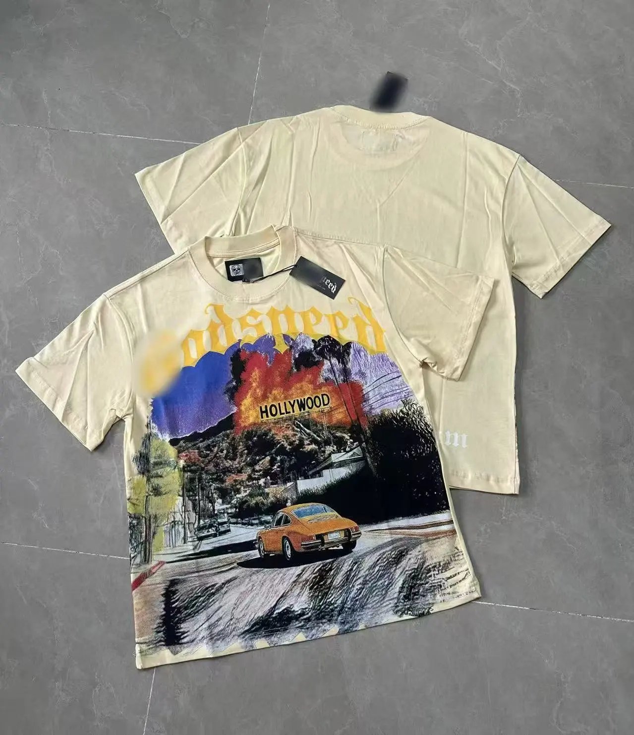 REP GODspeed American Vintage Beige Short Sleeve T-Shirt