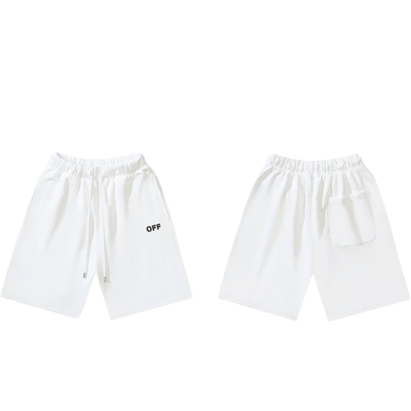 Off-White 015 Style Simple White Shorts