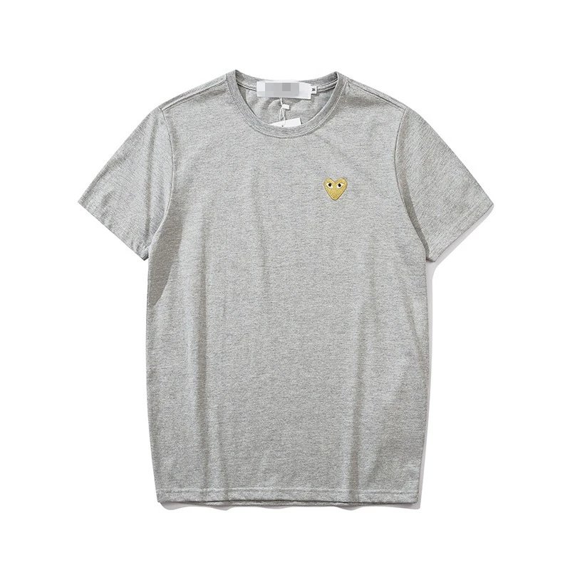 Comme des Garcons PLAY 2021-53 Gray Style 2153 Heart Logo T-Shirt Training Look