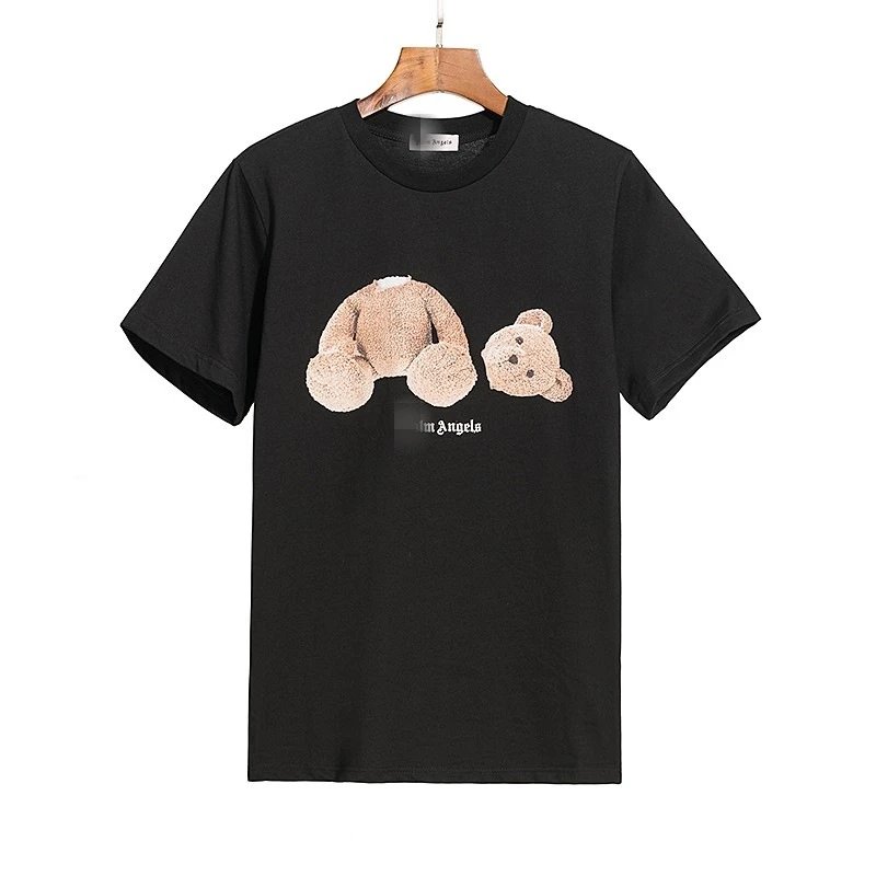 Palm Angels Patterned Bear graphic T-shirt White Colorful Bear with Signature Styling