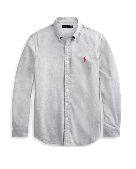 Ralph Lauren Gray Button-Down Shirt Streetwear Look