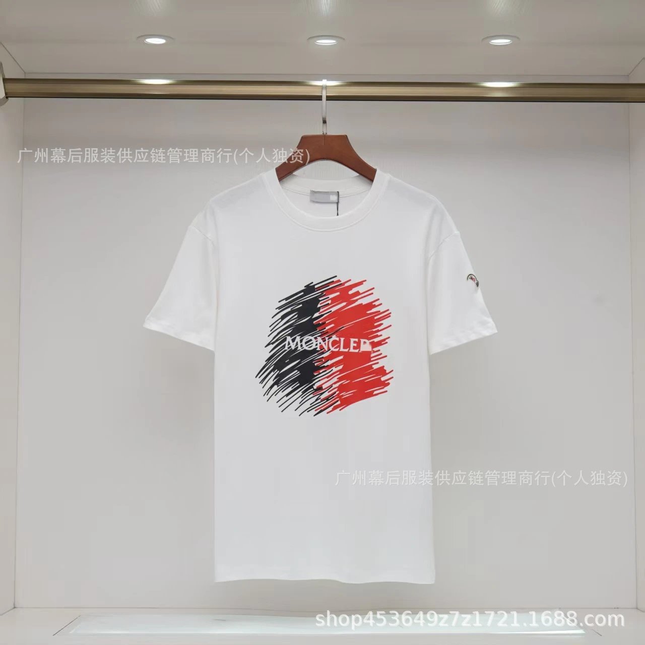 Moncler Graffiti Casual Style White Short-sleeve T-shirt