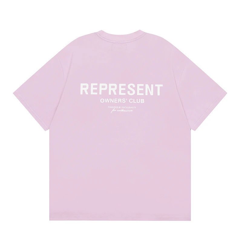 Represent Pink Style 801 Owners Club T-Shirt Relaxed Styling Logo