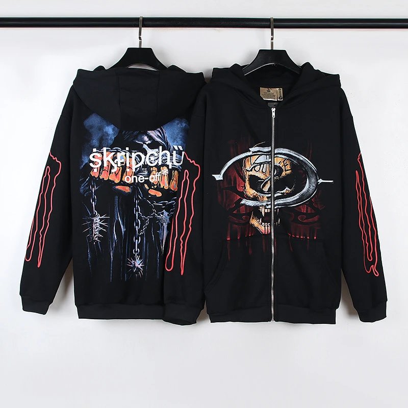 Mastermind Style W23 Zip Hoodie Airport Outfit Skull