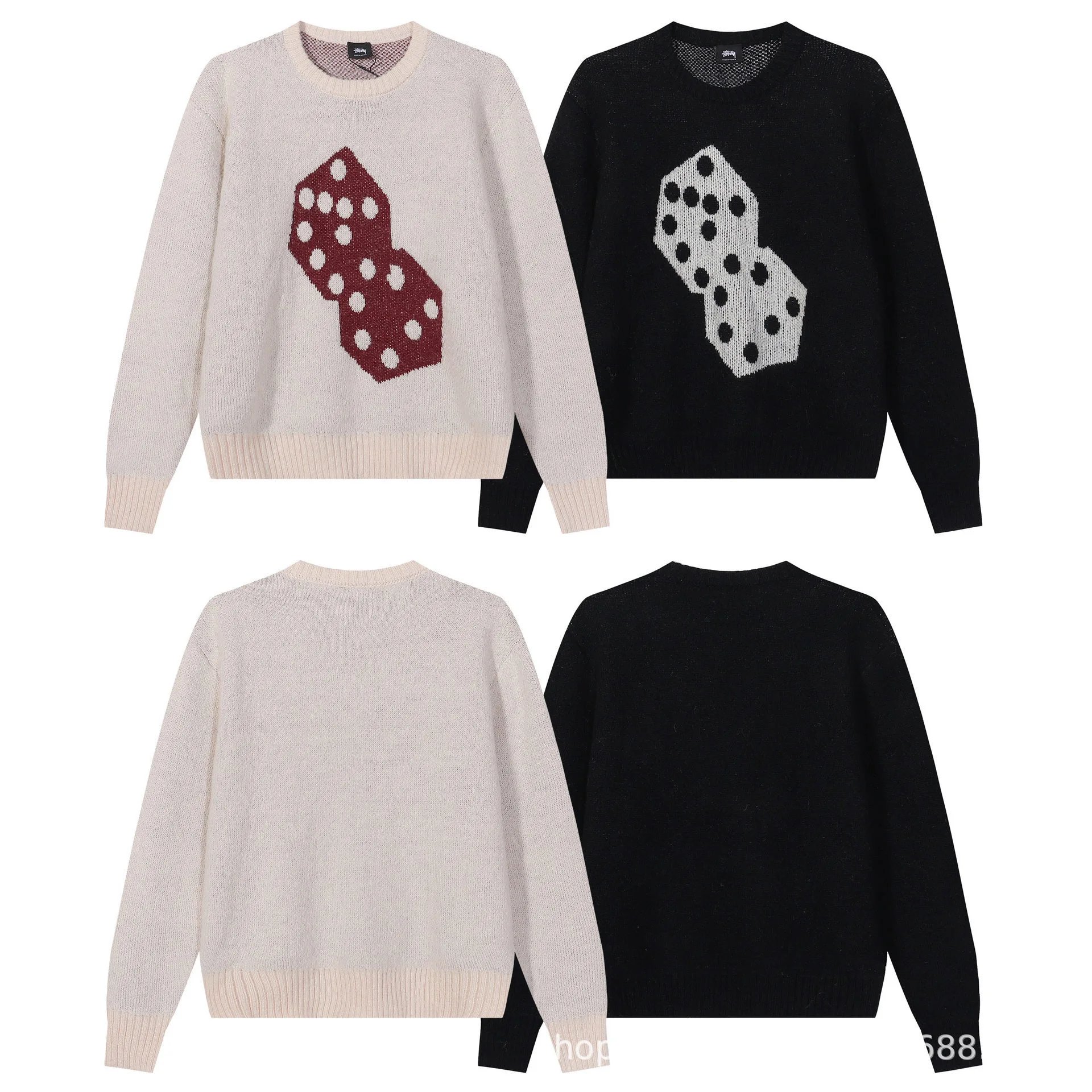 Stussy Black Swirl Graphic SweatShirt Logo Detail