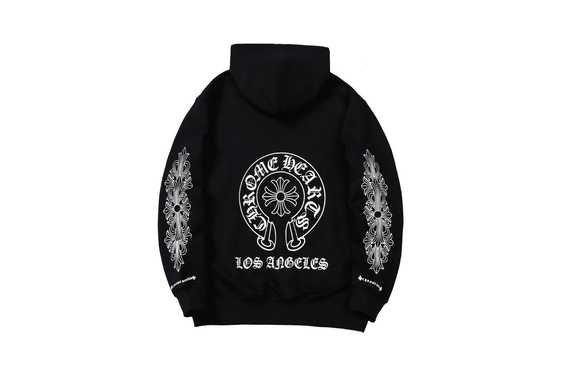 Chrome Hearts 2088-26 Black Cross Graphic Hoodie Streetwear Look