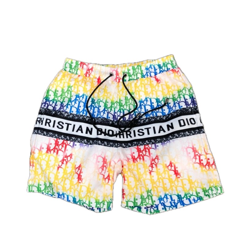 Dior All-over Monogram Print Trendy Cool Style Rainbow Casual Shorts