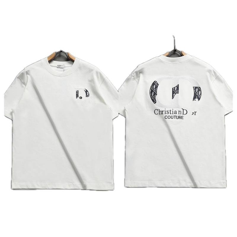 Dior Couture Monogram-style White Short-sleeve T-shirt