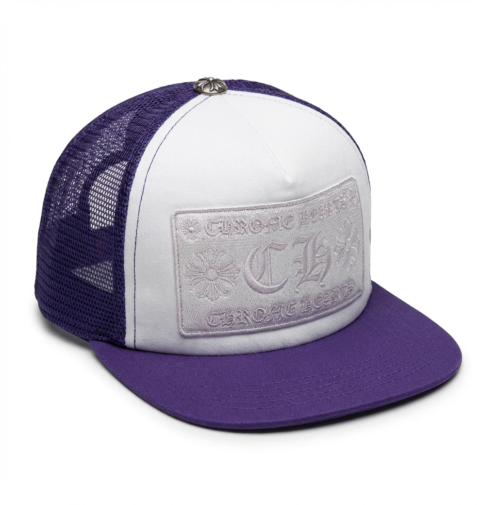 Chrome Hearts Retro Purple and White Hat