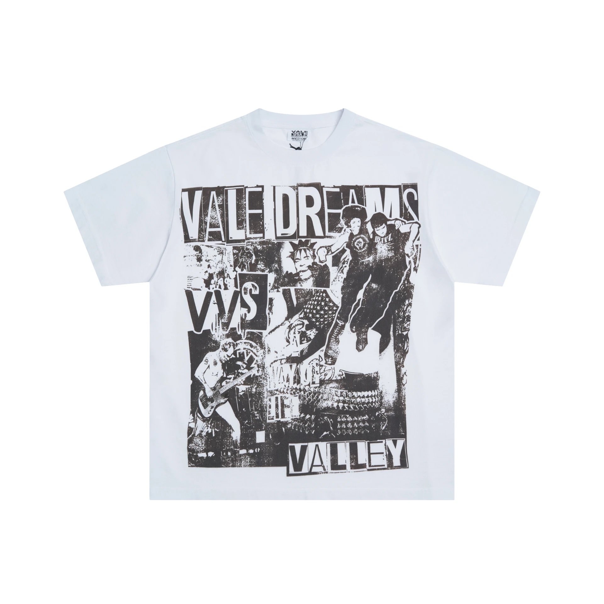 Valley Dreams Rock Style White Short-sleeve T-shirt