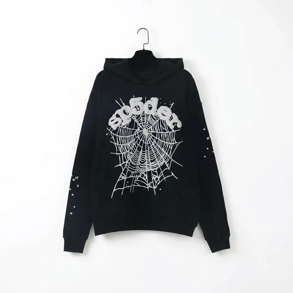 Sp5der Spider Print Black Sweatshirt