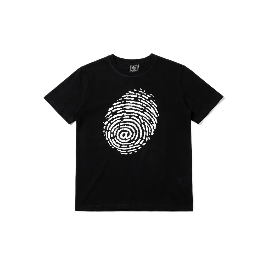 ADWYSD Fingerprint Trendy Black T-shirt