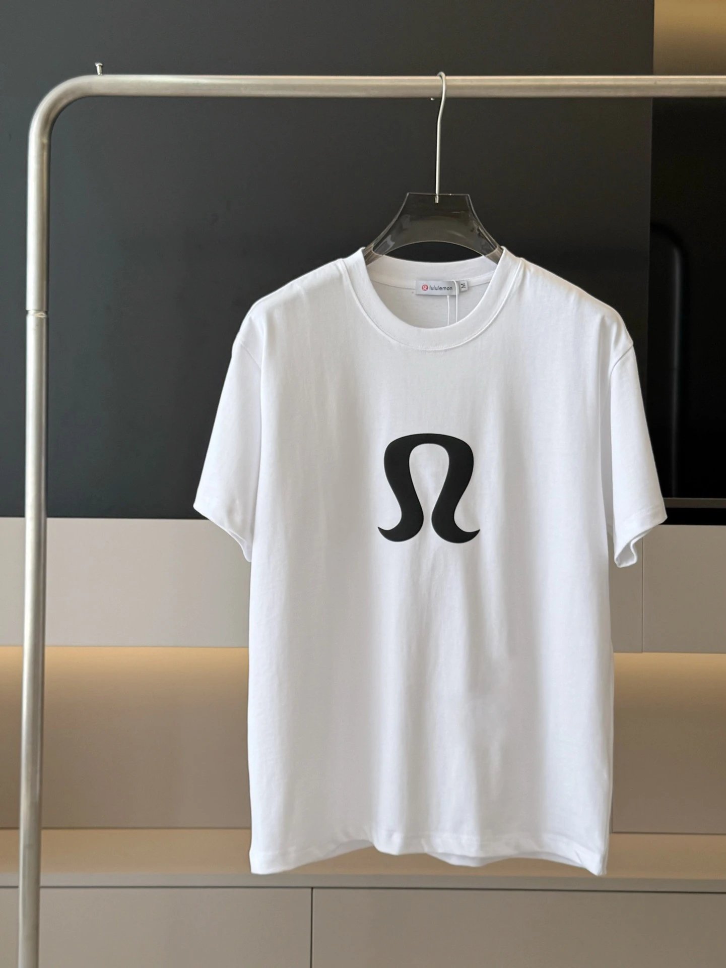 lululemon Classic Logo Casual Style White T-Shirt