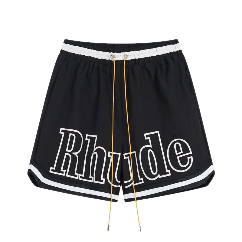 RHUDE lettered sporty shorts