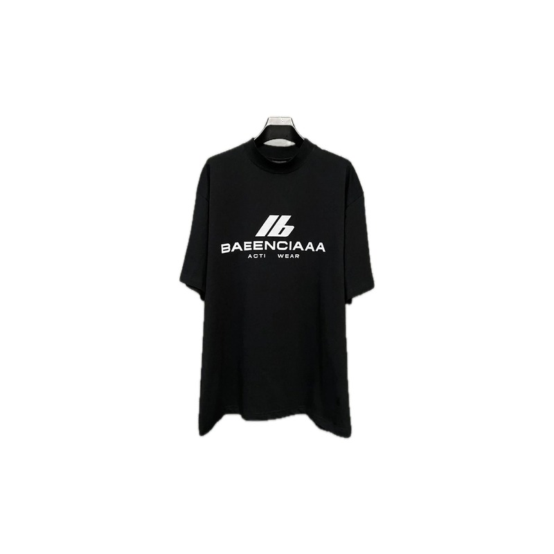Balenciaga letter-style black T-shirt