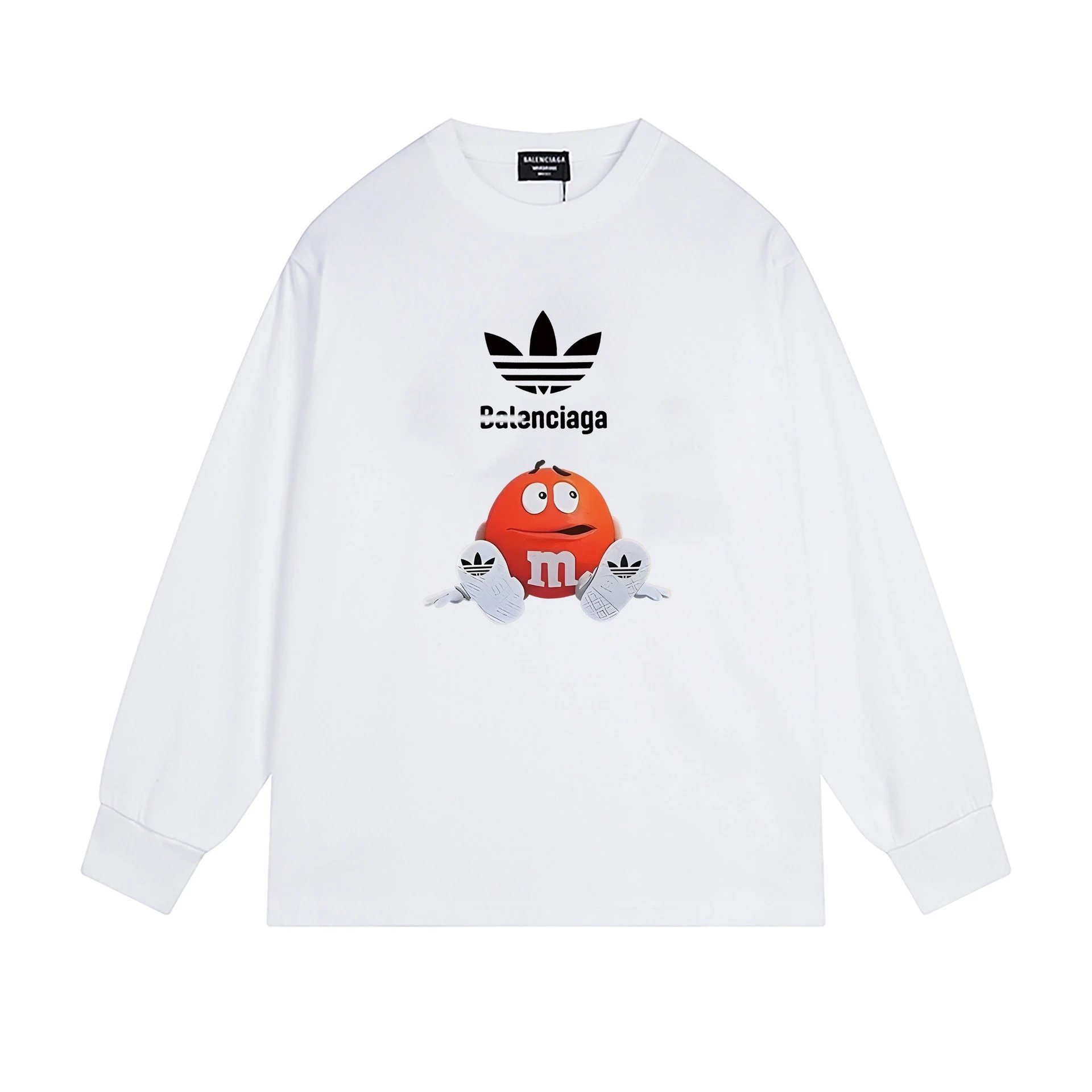 Balenciaga Co-branded Cartoon White Sweatshirt