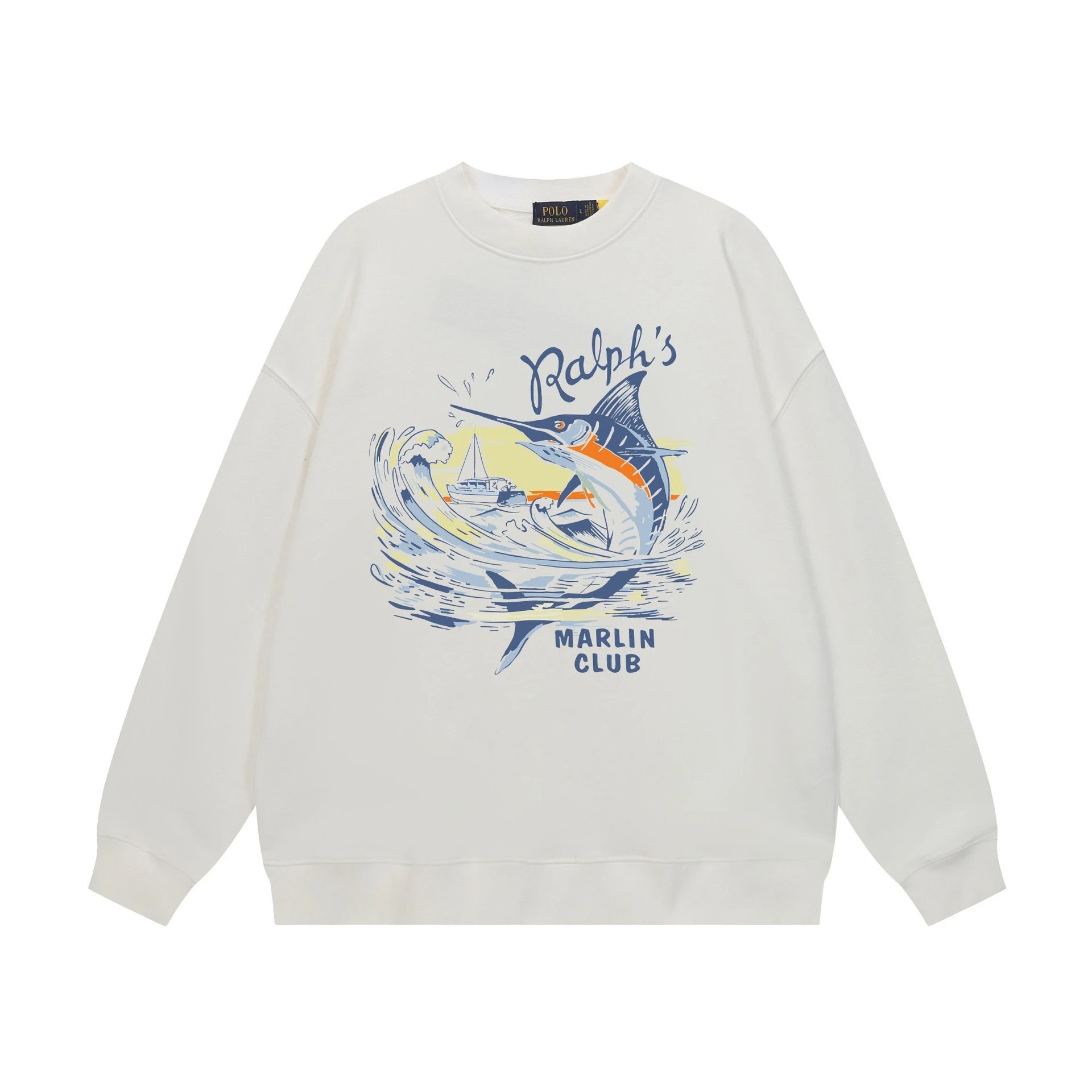 Ralph Lauren Marin Club White Sweatshirt