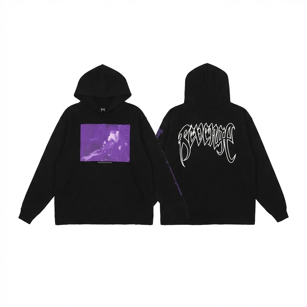 Revenge dark-style purple hoodie