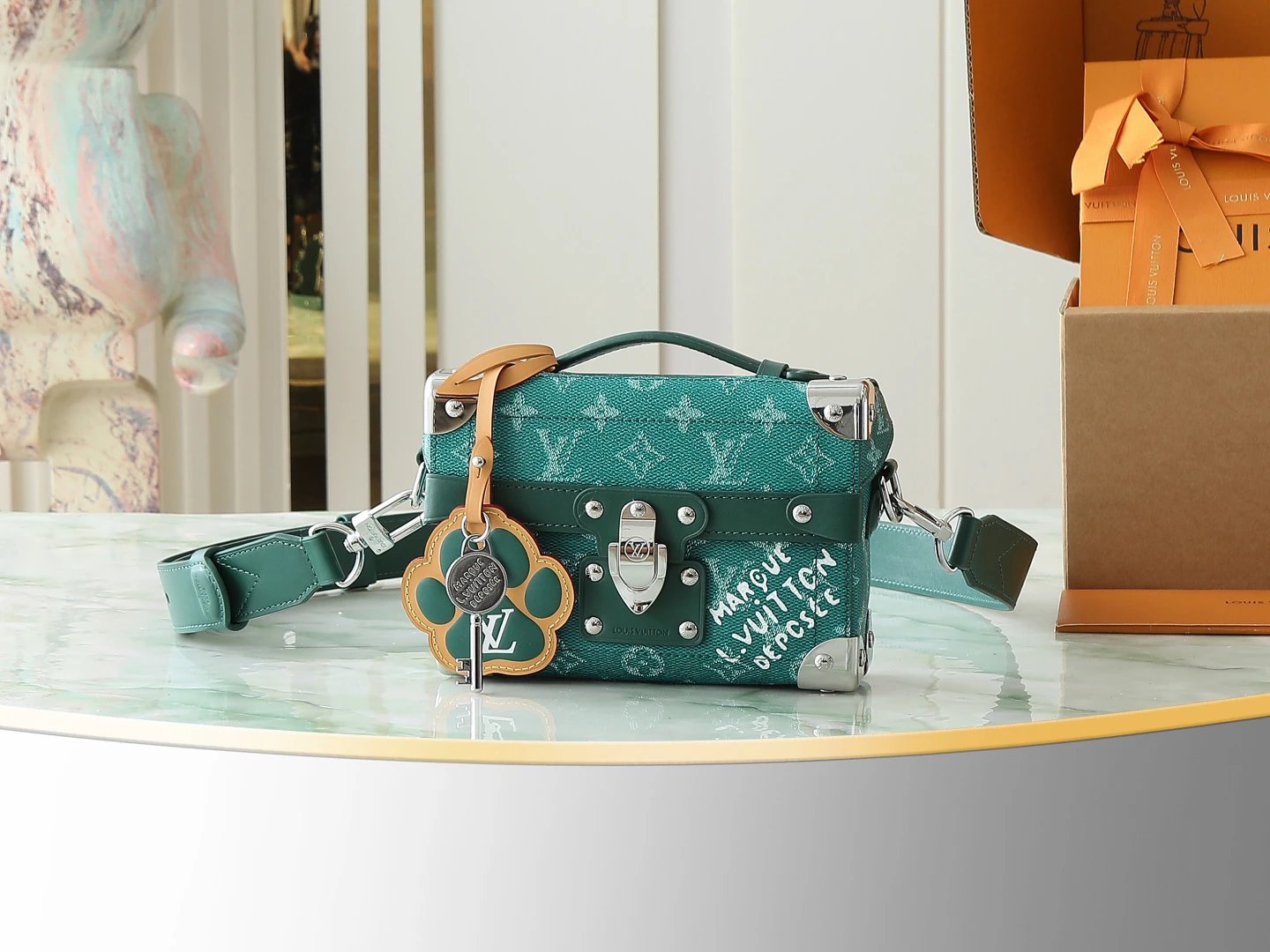 Mini Shoulder Bag by Dior with Teal Studded Mini Bag