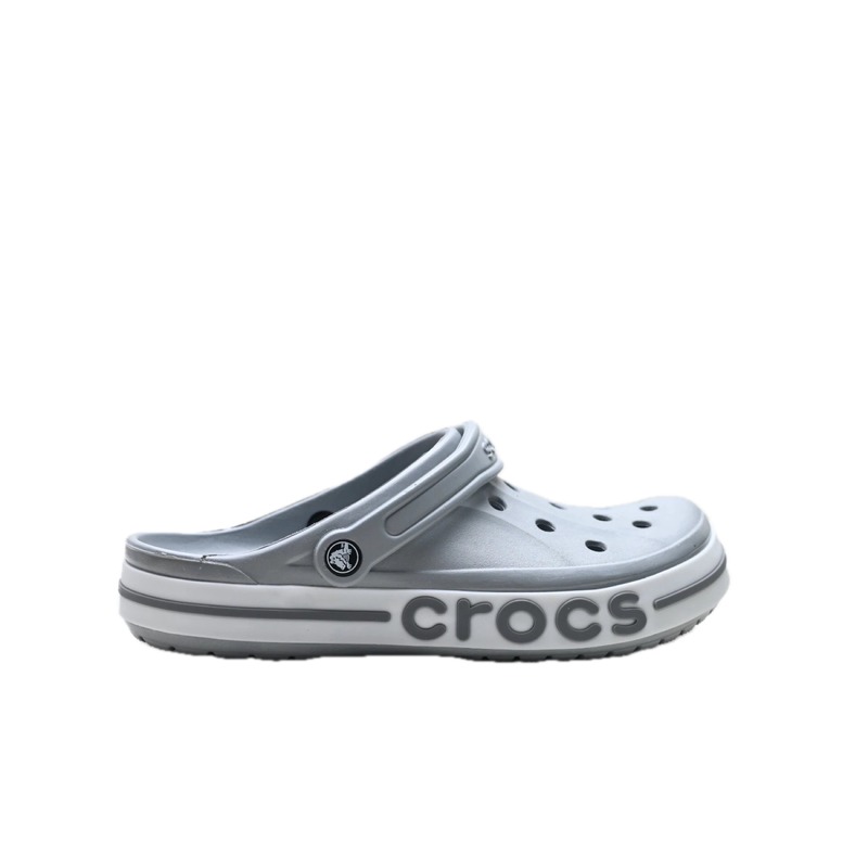 The trendy and cool style of Crocs clogs in silver gray.