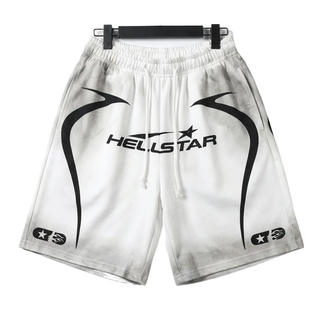 Hellstar Trendy Style White Shorts