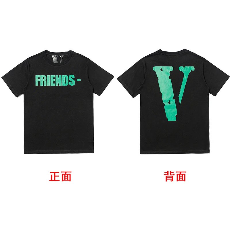 Vlone Logo Detail Logo T-shirt Black Purple Vlone with Relaxed Feel