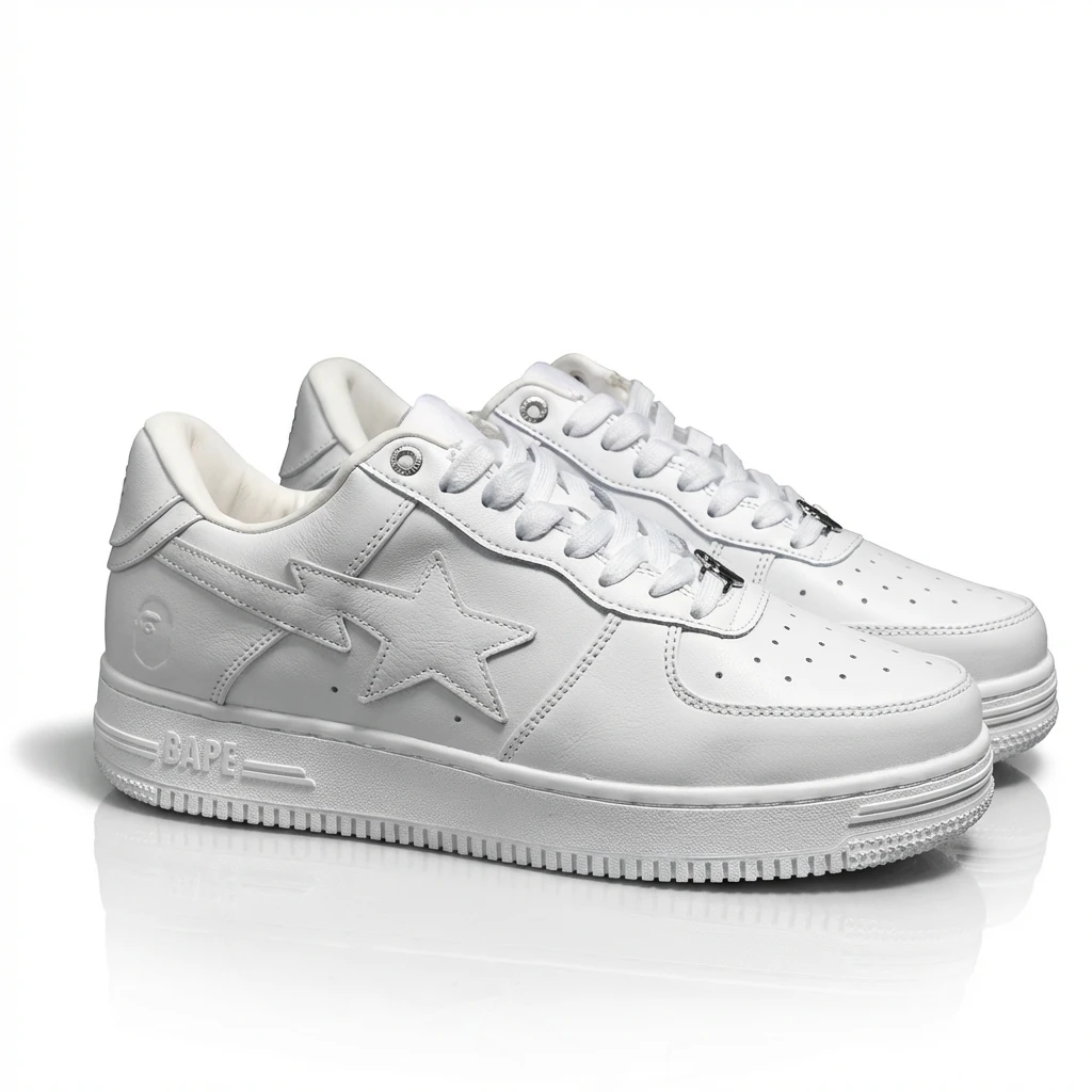 Bape Star Minimalist White Shoes