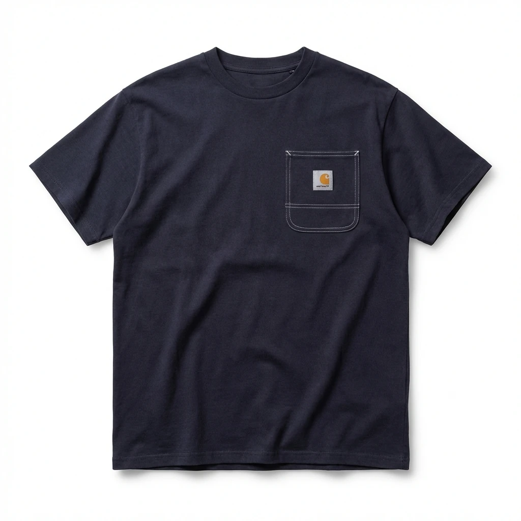 Carhartt minimalist style navy blue T-shirt