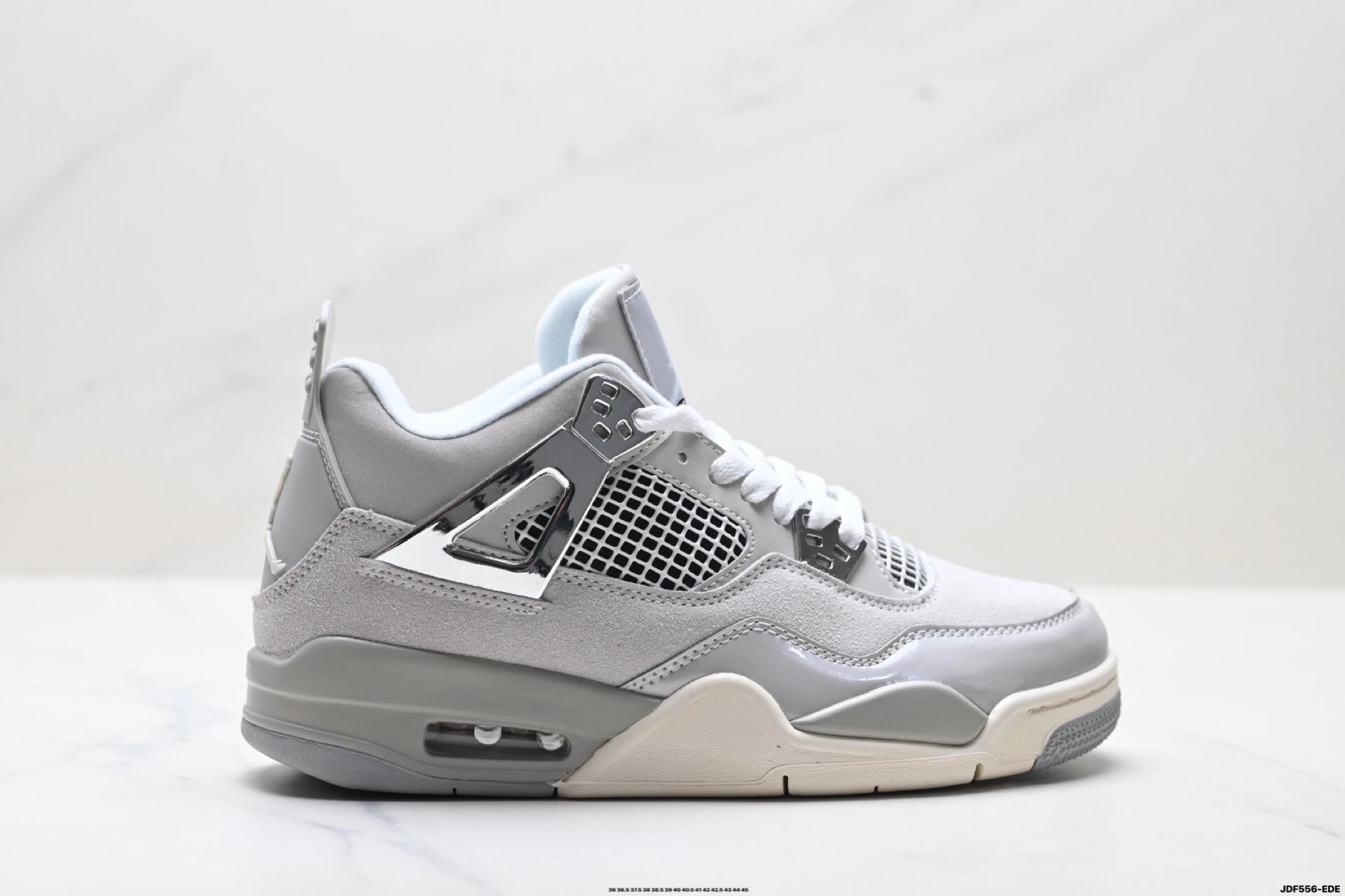 Jordan 4 Retro Silver Grey Sneakers