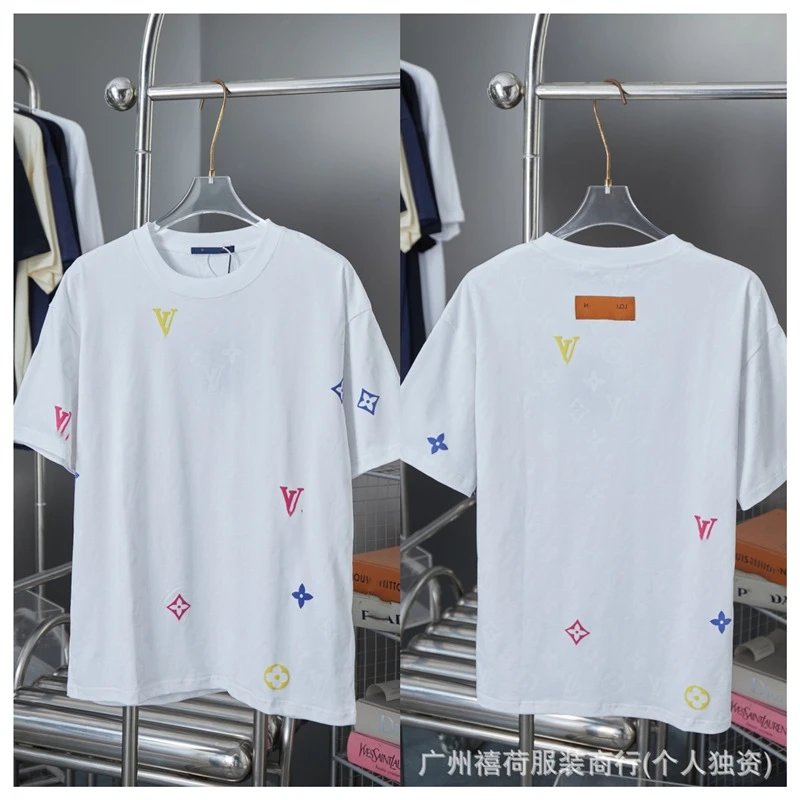 Louis Vuitton Monogram Casual Style White T-Shirt