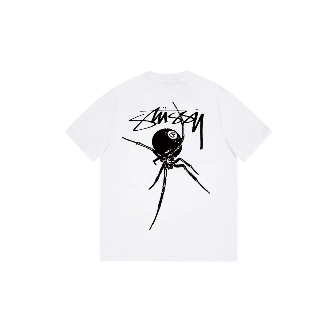 Stussy Easy Match Graphic T-shirt Black White Stussy for Everyday Use