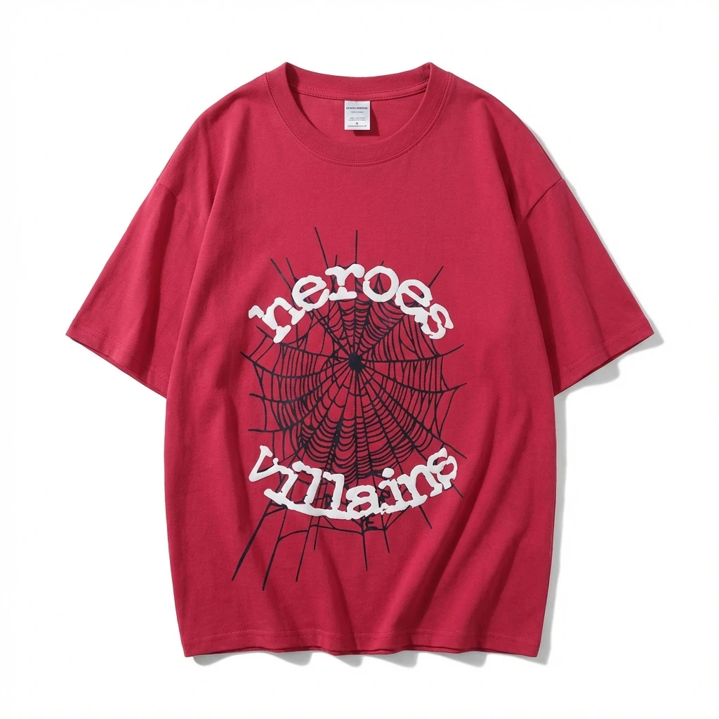Sp5der Hero Villain Style Red T-shirt