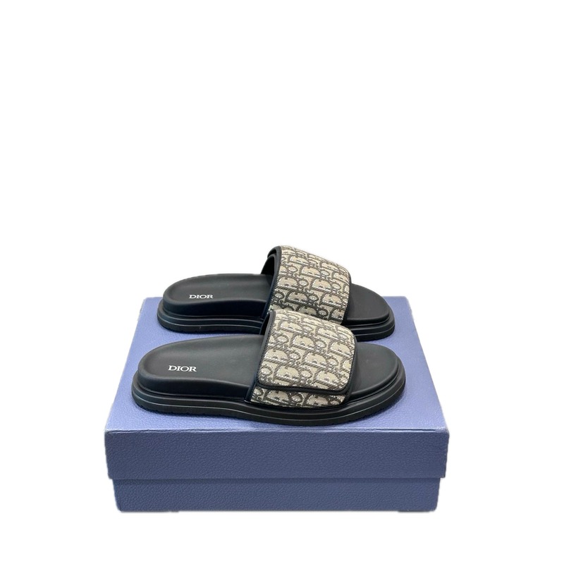 Dior Classic Monogram Vintage-style Color-block Slides