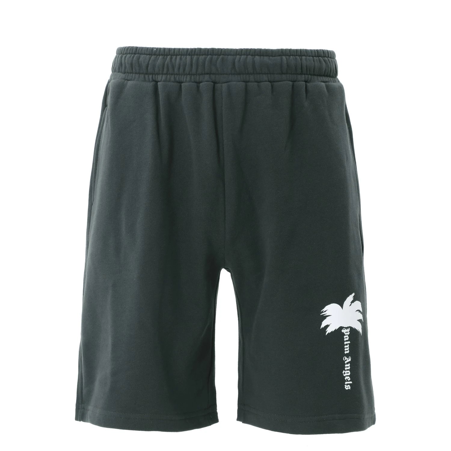 Palm Angels Palm Tree Style Dark Grey Shorts