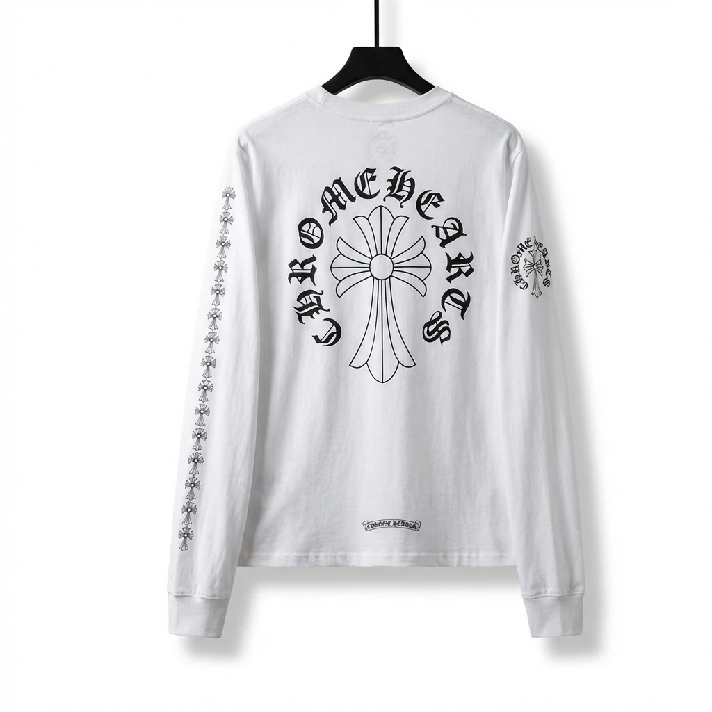 Chrome Hearts Cross Dark Style White T-shirt