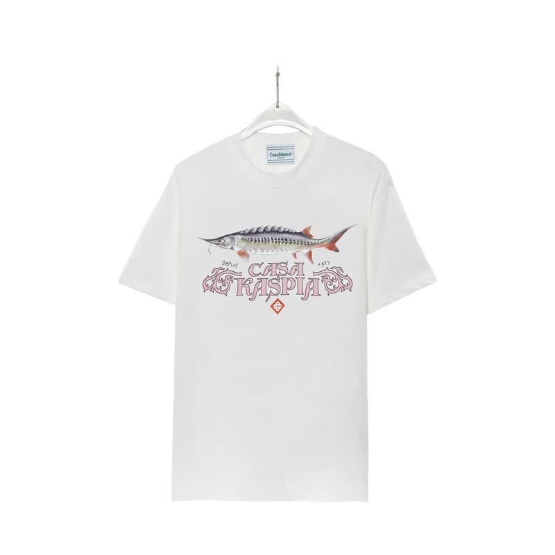 Casablanca - printed retro - style white T - shirt