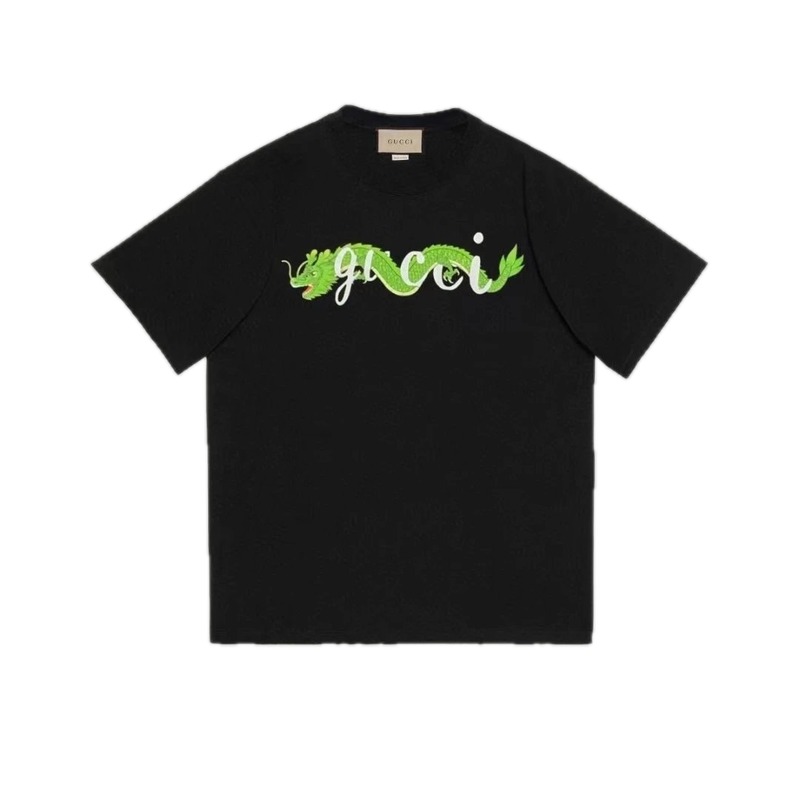 Gucci Year of the Dragon Collection Trendy Black Short-sleeve T-shirt