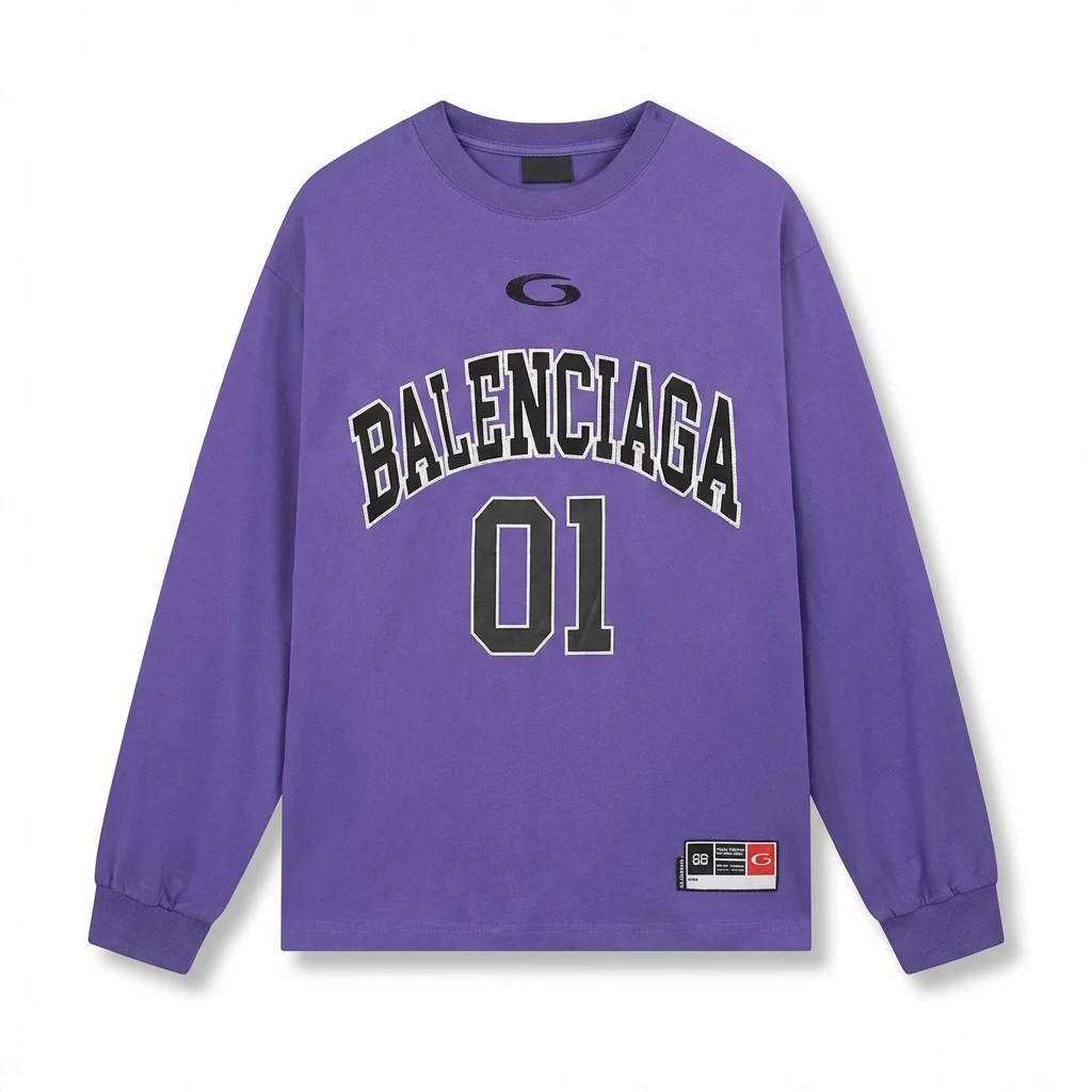 Balenciaga preppy style purple sweatshirt
