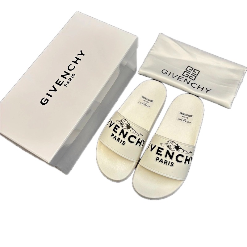 Givenchy x Disney Co-branded Trendy White Slide Sandals