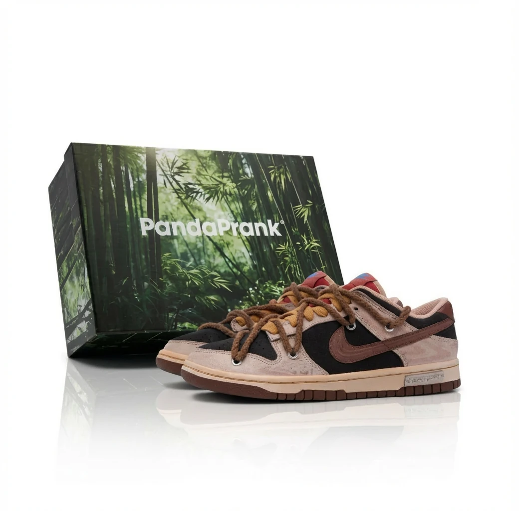 Nike retro brown and black sports shoes