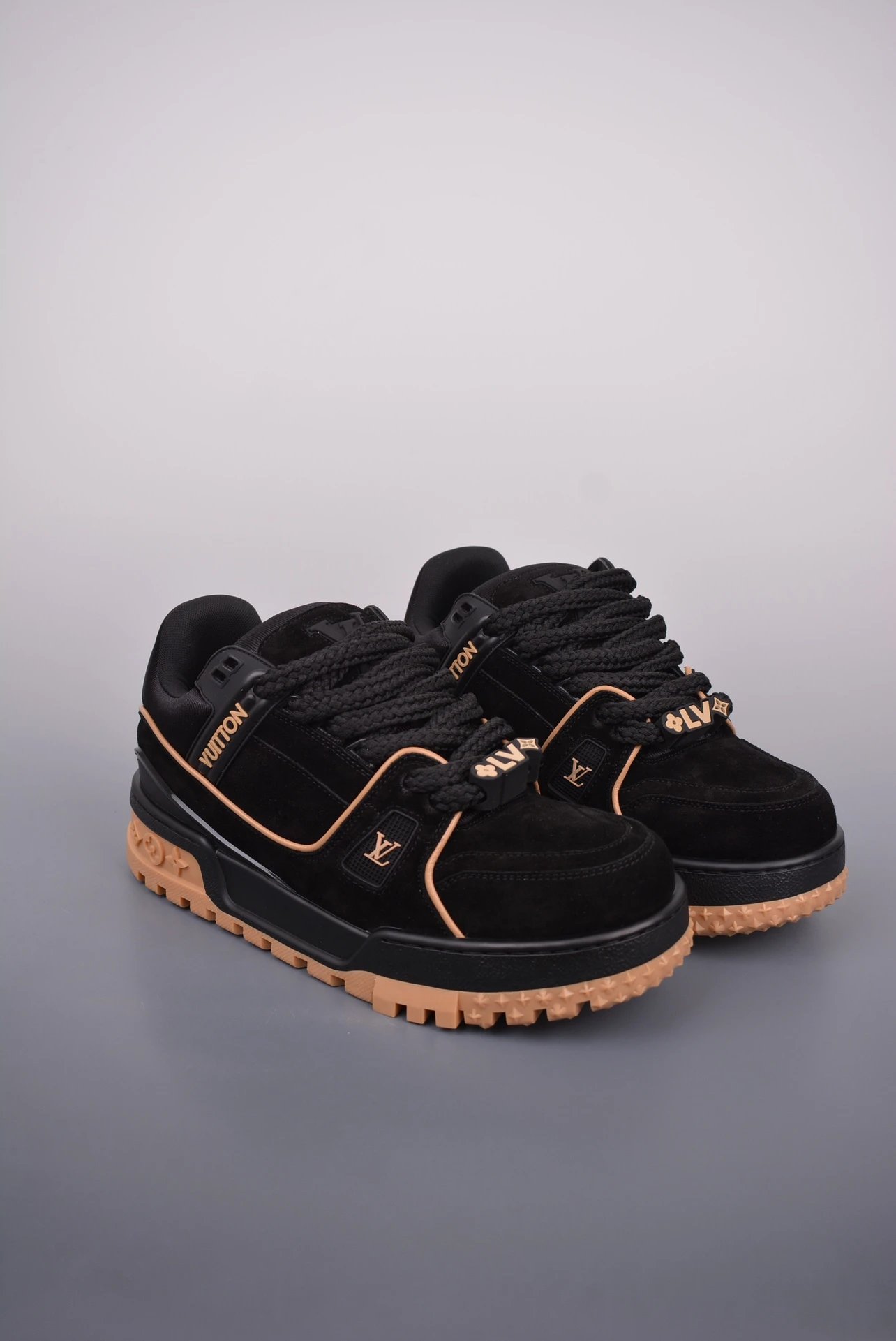 Nike Black and Brown Low-Top Sneakers with Streamlined Sole